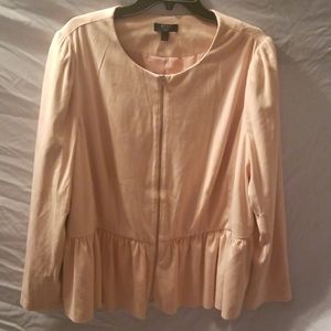 KAARI Blue Zipper Blazer